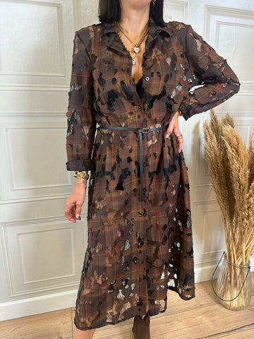 Abito check devore - Susymix