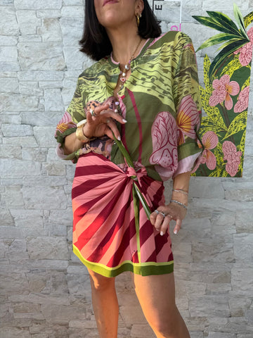 PREORDER Gonna pareo righe Safari bloom - Haveone