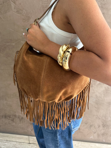 Hobo bag Moon suede  - Hola Selection