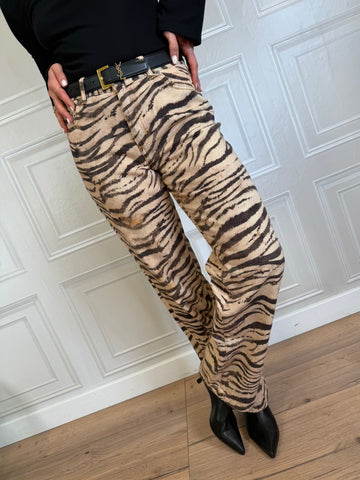 Jeans zebrato beige - Vicolo