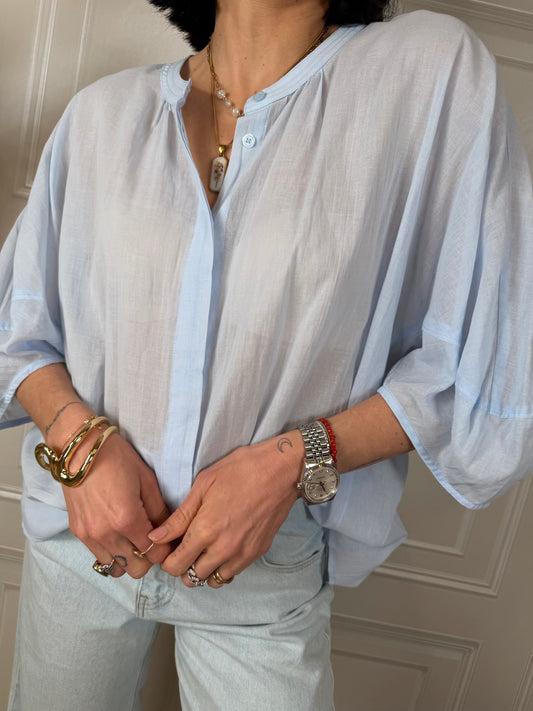 Camicia mussola mezza manica baloon - HolaSelection