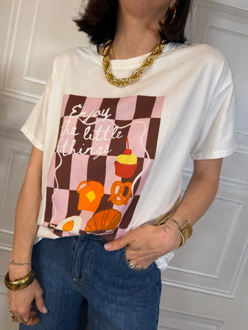 T-shirt enjoy the little things  - Hola Selection