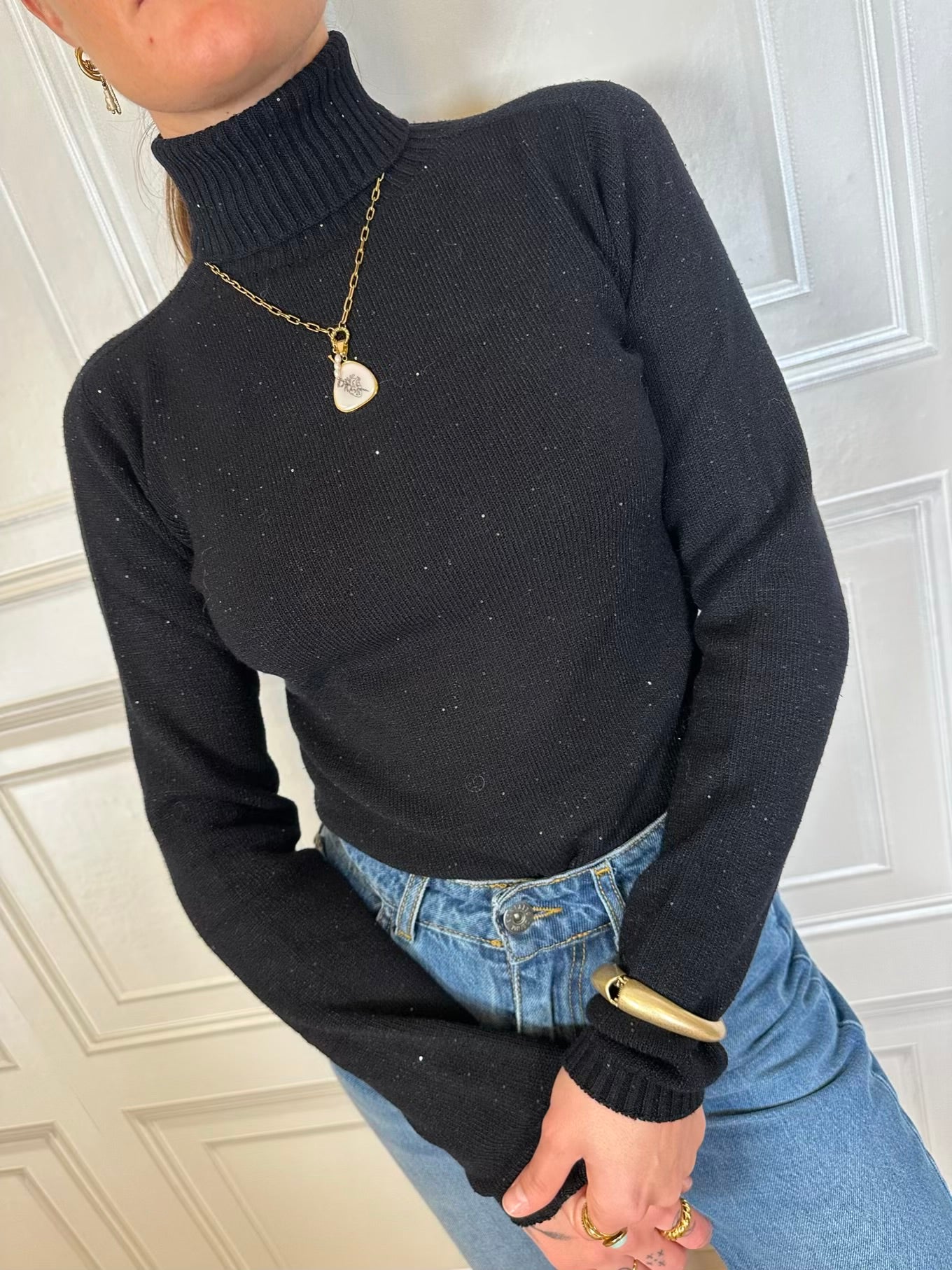 Maglia dolcevita micro paillettes - Kontatto