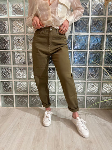 Pantalone carrot verde militare - Berna