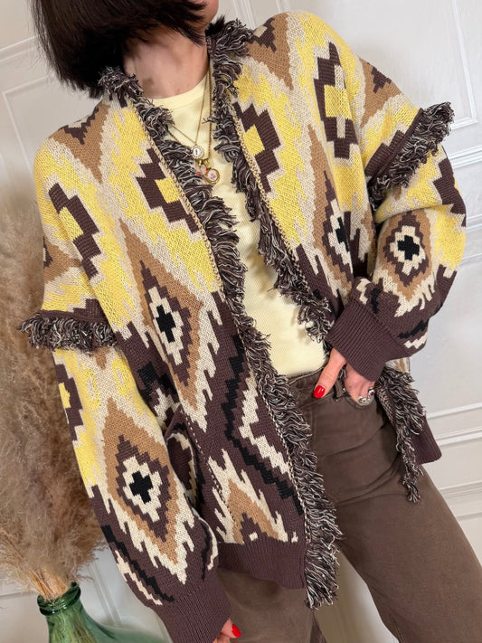 Cardigan rombi moro - Tensione In