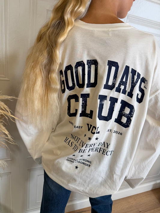 T-shirt manica ampia good days club blu - Vicolo