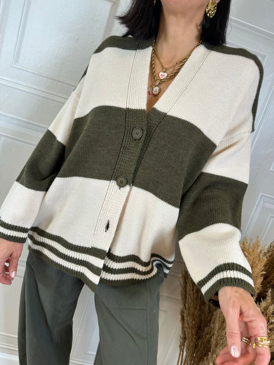 Cardigan righe orso - Haveone