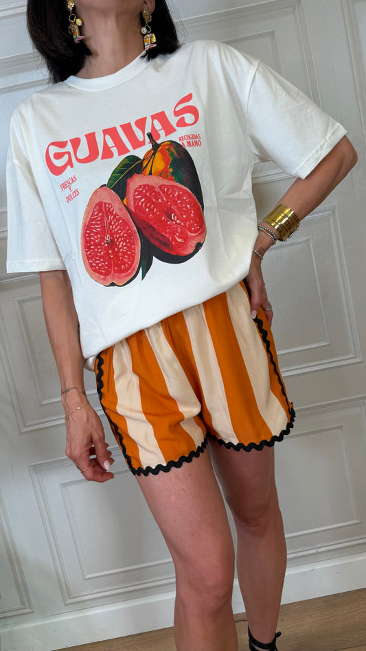 Shorts rigati arancione - HaveOne