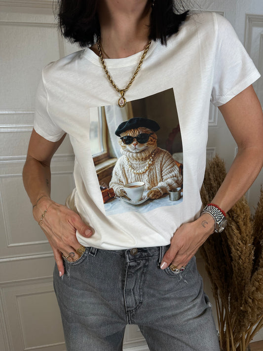 T-shirt gatto chic  - Vicolo