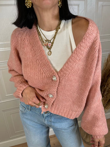 Cardigan bottoni perla - HaveOne