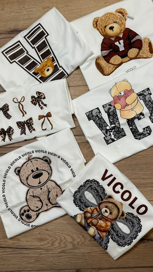 T-shirt orsetto fiocco - Vicolo