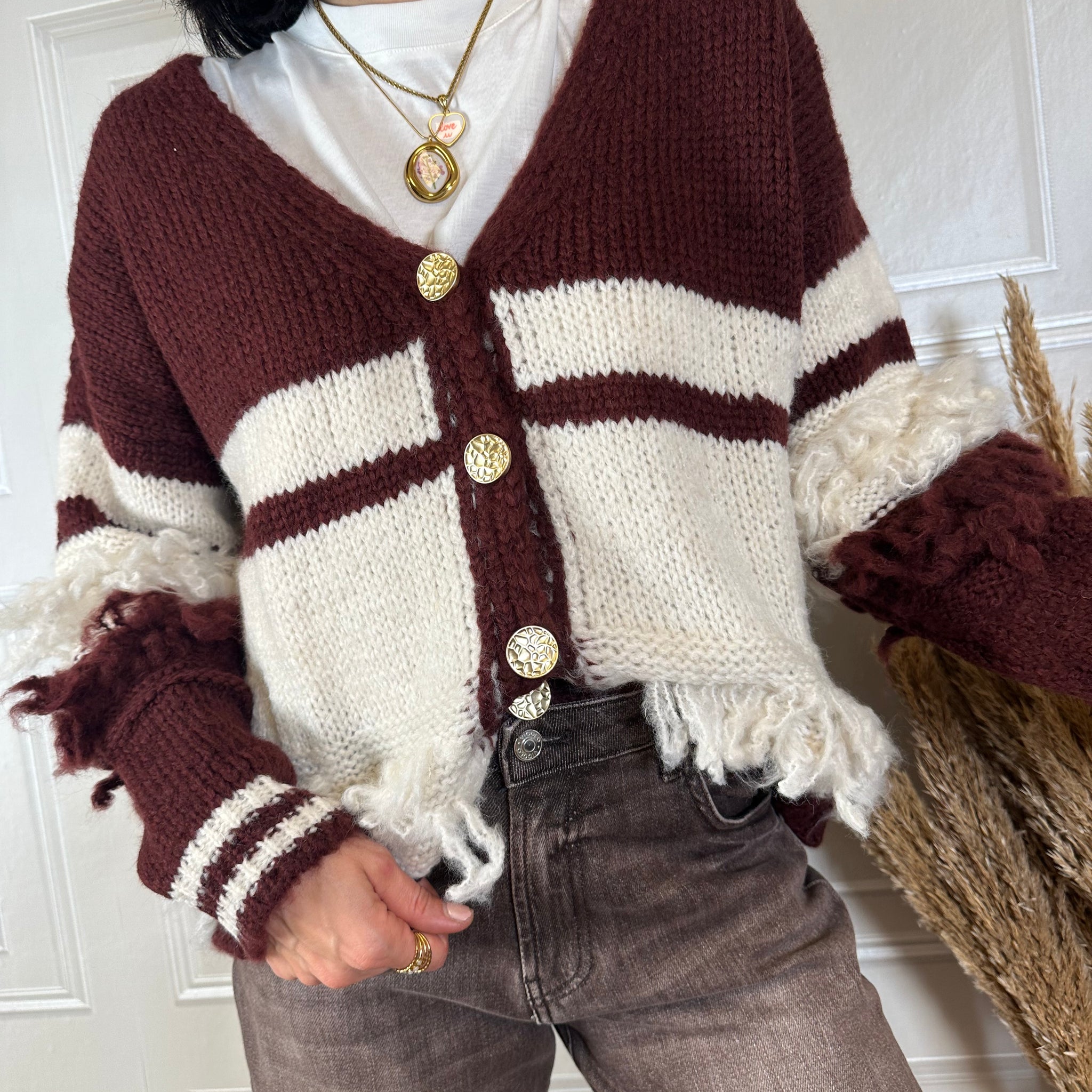 Cardigan Righe e Frange - SusyMix