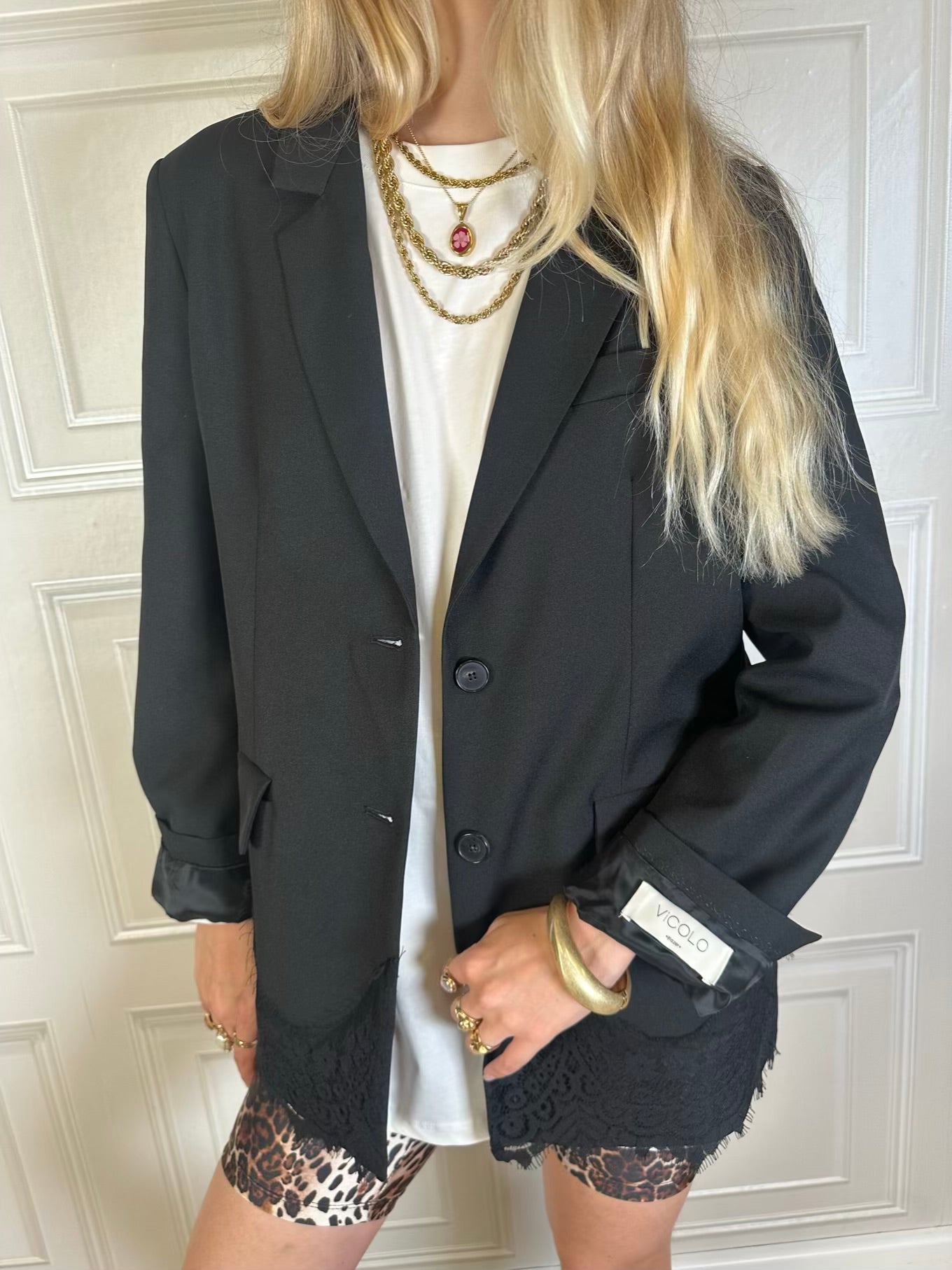 Blazer nero pizzo - Vicolo