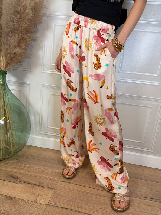Pantalone palazzo jungle - Hola Selection