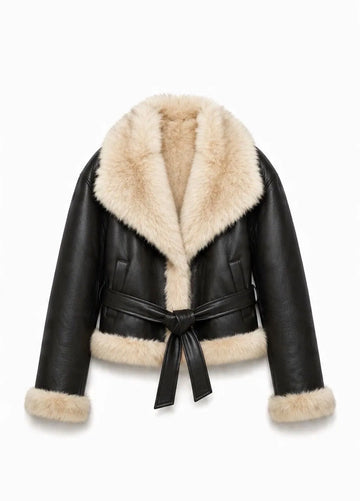 Pelliccia Roxy reversibile nera - Haveone