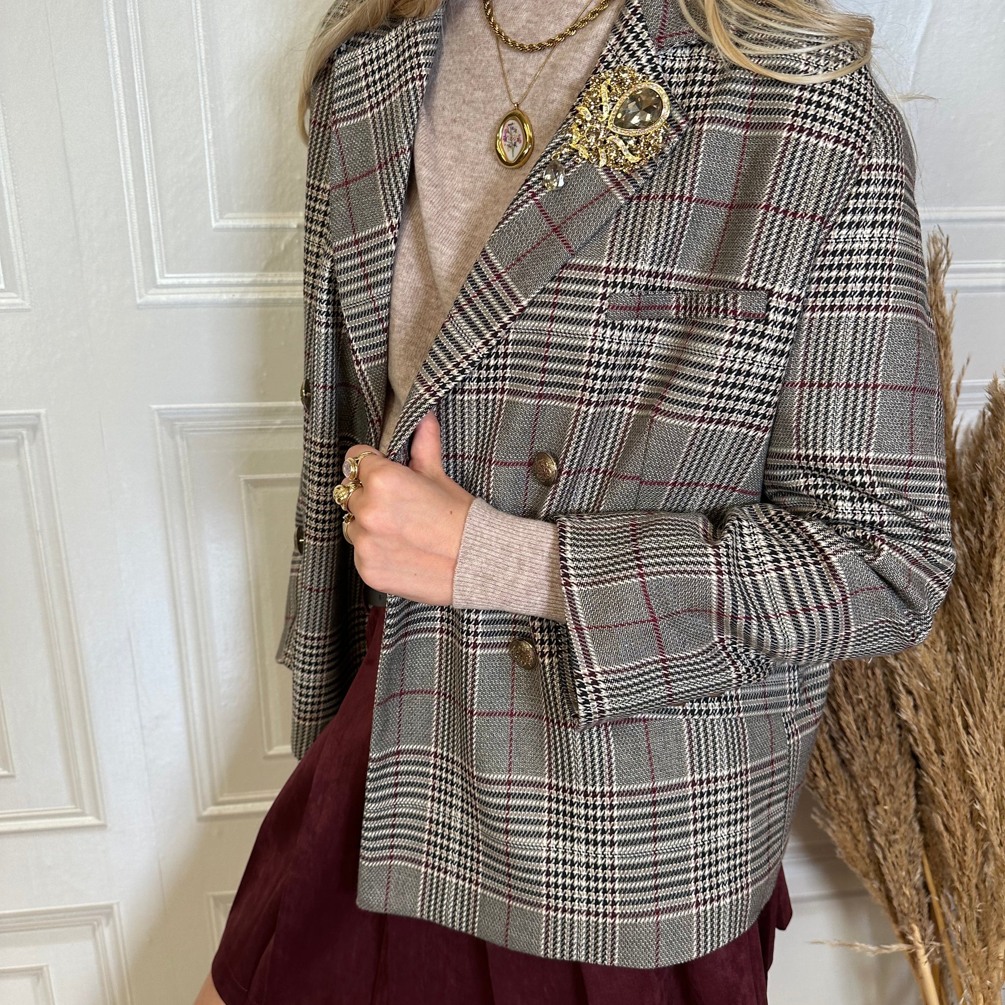 Blazer lana principe di galles- Tensione in