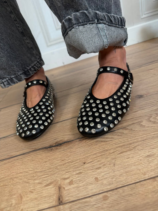 Ballerine strass nero - Ovye
