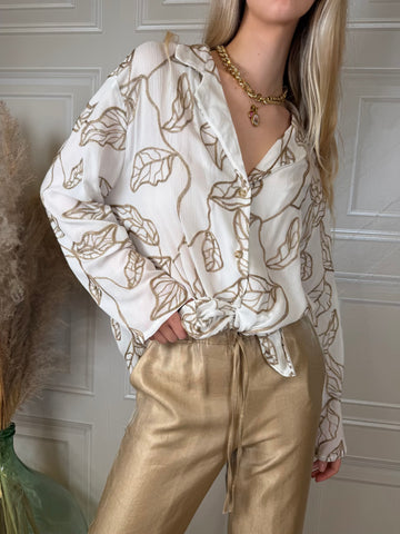Camicia ricami oro - Philia Loft