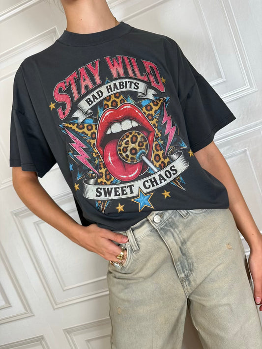 T-shirt stay wild lingua - vicolo