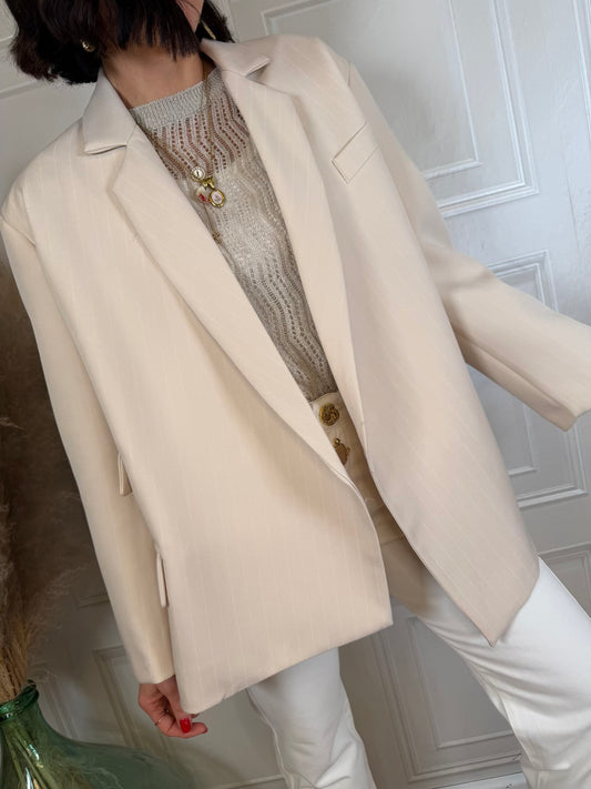 Blazer asimmetrico gessato - Vicolo