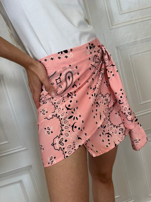Gonna pareo corta rosa bandana - Tensione in