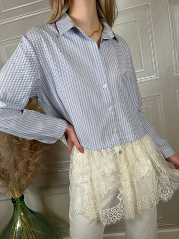 Camicia righe e pizzo - SusyMix