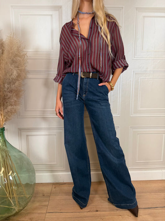 Jeans Elena blu wide leg - Vicolo