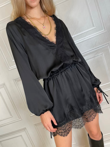 Abito Cloe pizzo nero - Vicolo