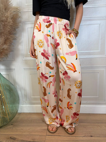 Pantalone palazzo jungle - Hola Selection