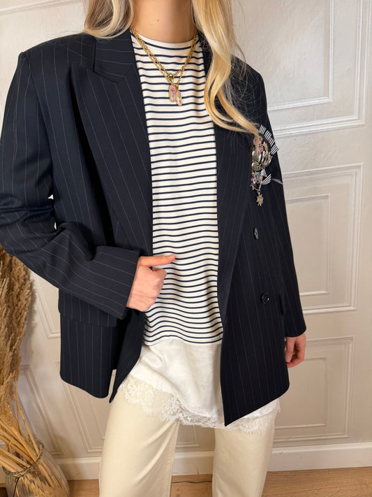 Blazer spilla marina - Vicolo
