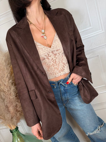 Blazer intrecciato suede - Tensione in