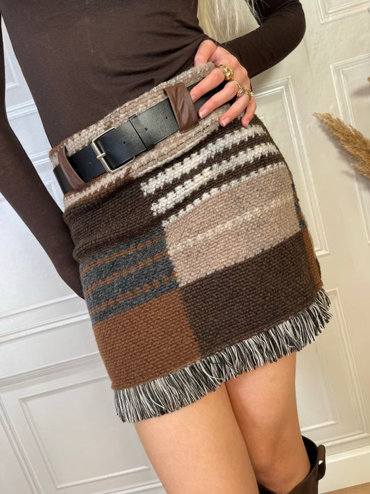 Minigonna check in maglia - Vicolo