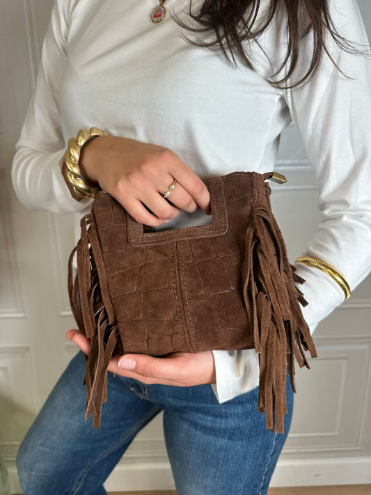 Borsa Lola mini suede coco - Hola selection