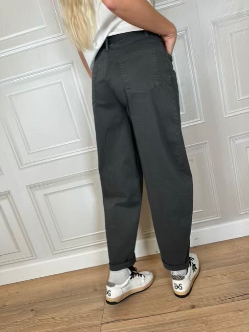 Pantalone carrot cuoricino piombo - SusyMix