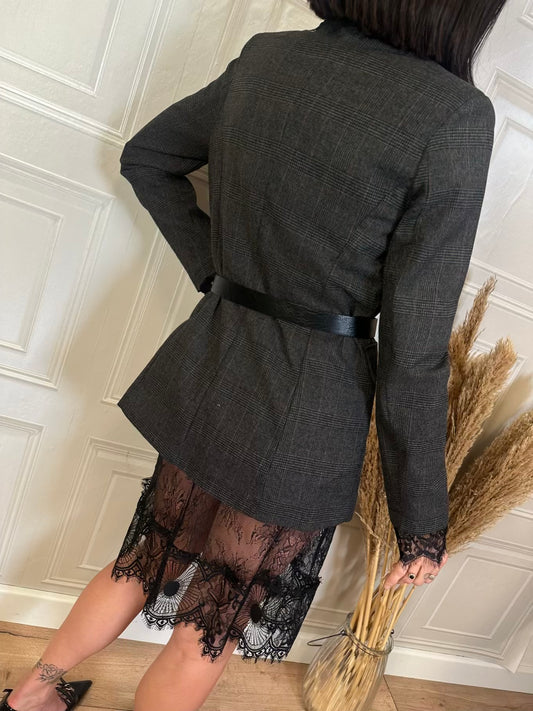 Blazer pizzo con cintura - SusyMix