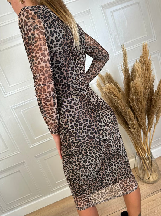 Abito midi leopardato - Susymix