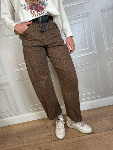 Pantalone barrel maculato sigaro - SusyMix