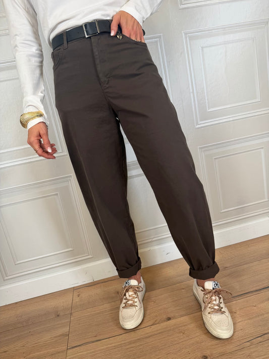 Pantalone carrot cuoricino moro - SusyMix