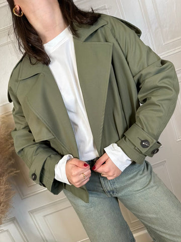 Giacca Trench verde militare - SusyMix
