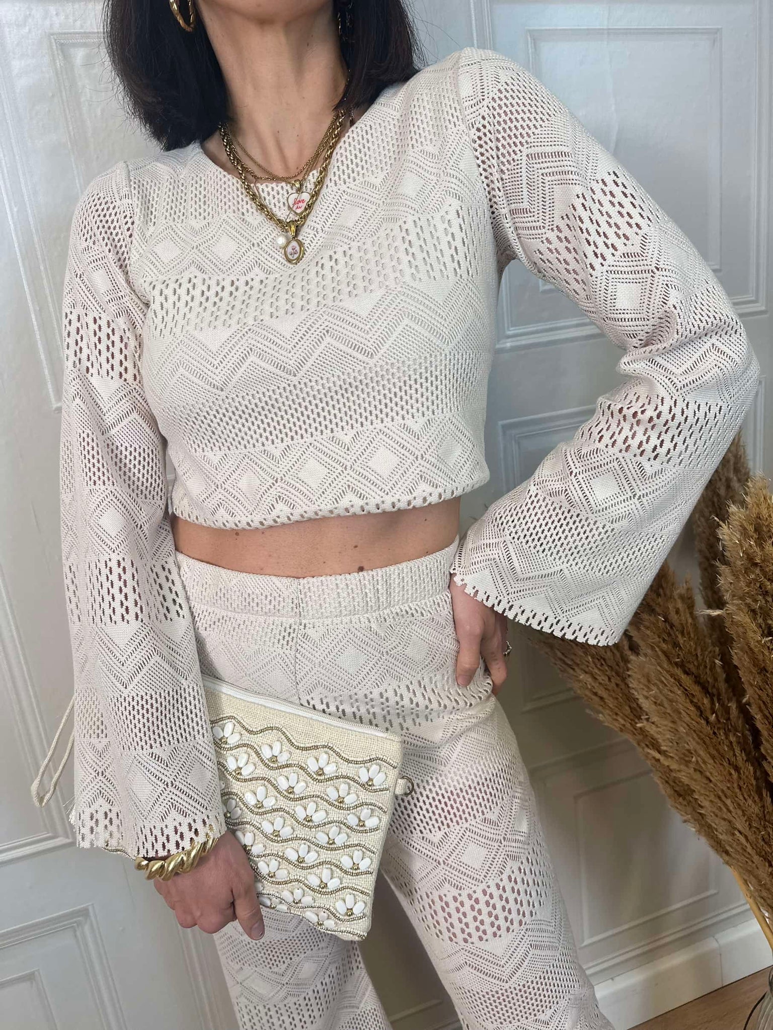 Maglia crop crochet - Haveone