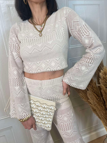 Maglia crop crochet - Haveone