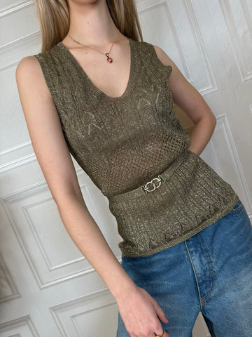 Top traforato con cintura - Kontatto