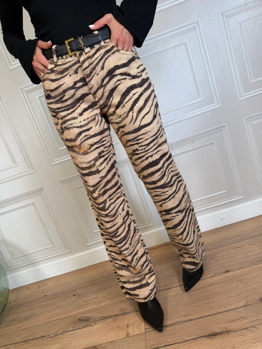 Jeans zebrato beige - Vicolo
