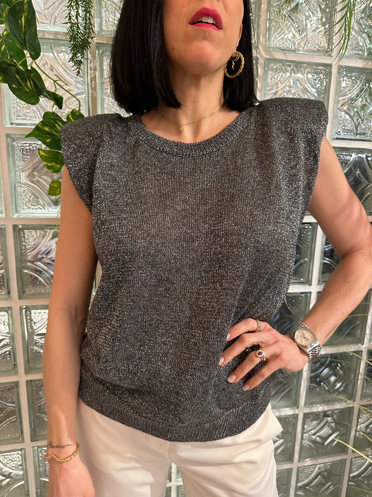 Top lurex con spalline - Vicolo