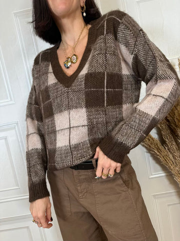 Pull V quadri - Vicolo