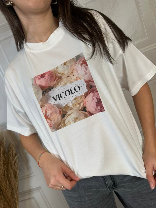 T-shirt peonie  - Vicolo