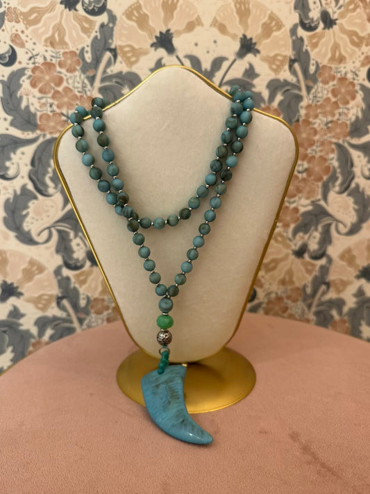 Collana Boho ciondolo corno  - Hola selection