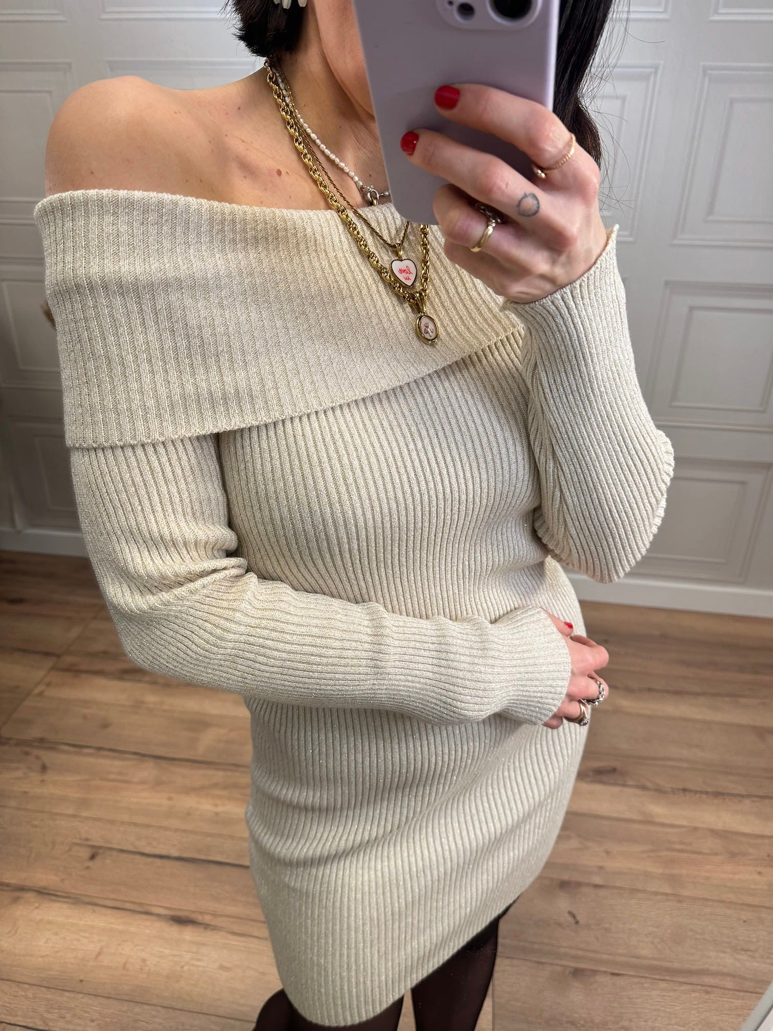 Abito lurex collo shiffer - Haveone