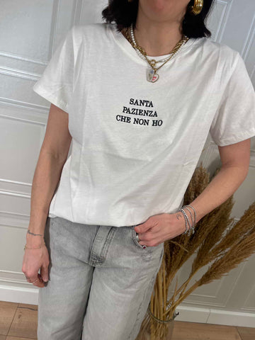 T-shirt “Santa pazienza che non ho” - Hola Selection
