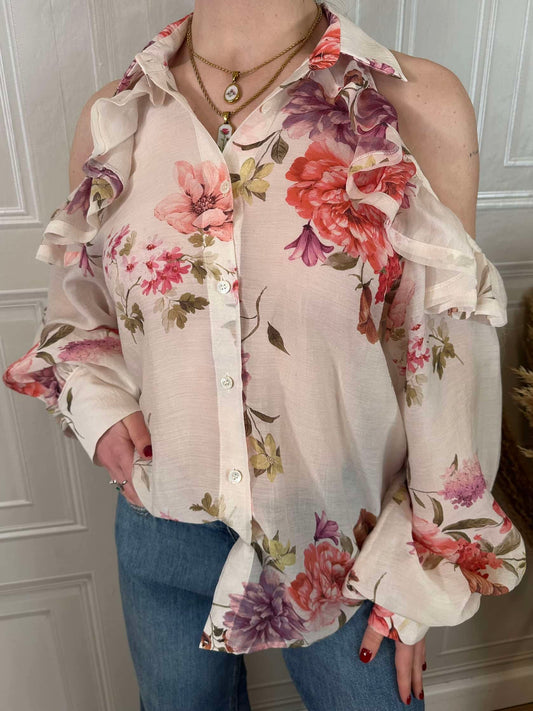 Camicia fiori cut out - Vicolo